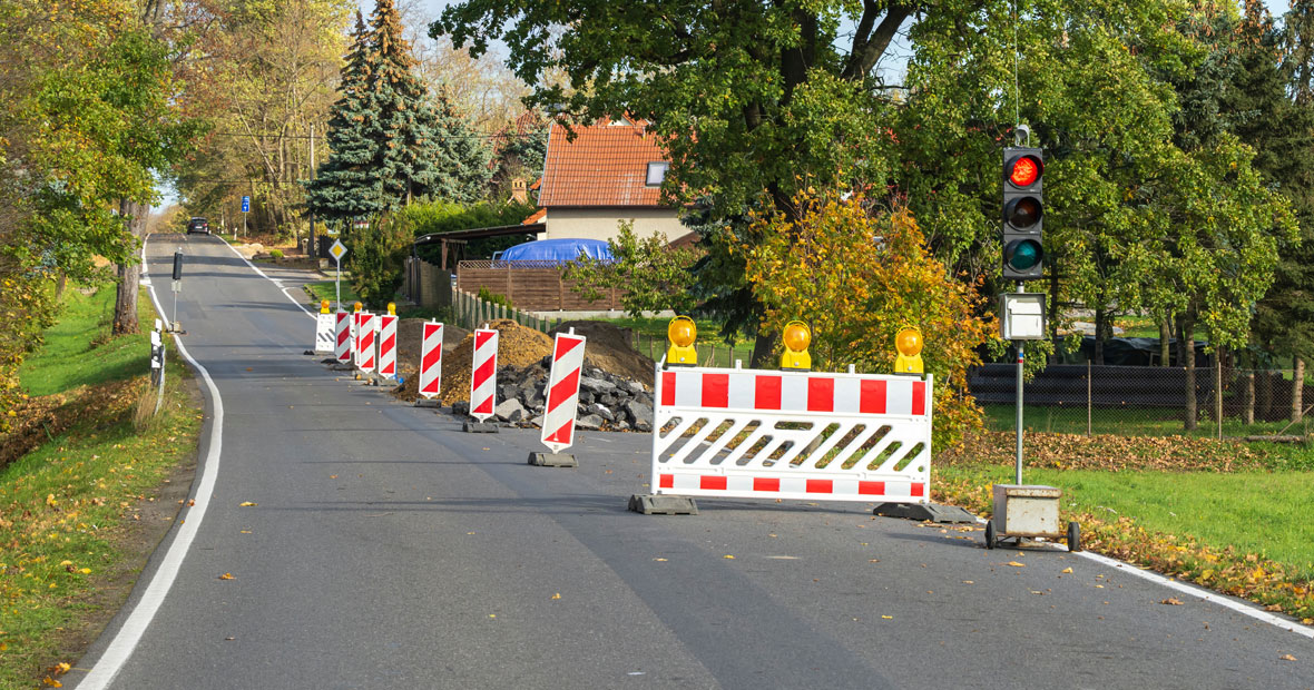 feux tricolores de chantie
